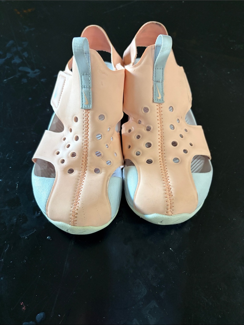 Nike ACG Peach and Light Gray Kids Sandals